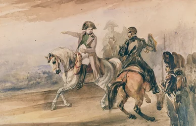 Napoleon inspiziert seine Truppen, 1834